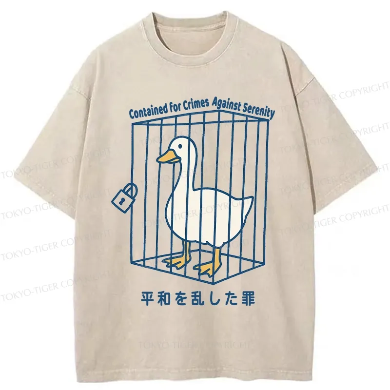 Tokyo-Tiger Arrested Criminal Goose Washed T-Shirt