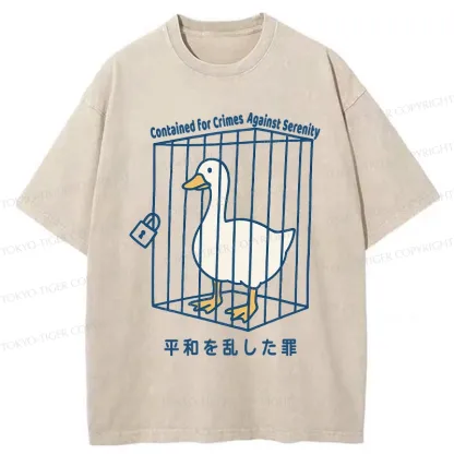Tokyo-Tiger Arrested Criminal Goose Washed T-Shirt