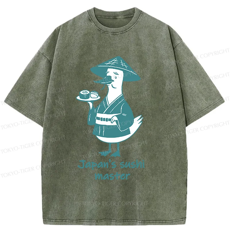 Tokyo-Tiger Japan's Sushi Master Washed T-Shirt