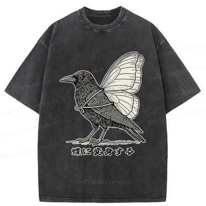 Tokyo-Tiger Pretend To Be A Butterfly Washed T-Shirt