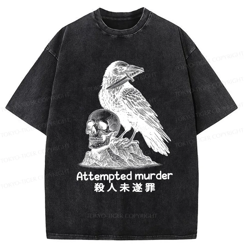 Tokyo-Tiger Attempted Murder Washed T-Shirt