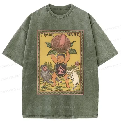 Tokyo-Tiger Japanese Kintaro Washed T-Shirt