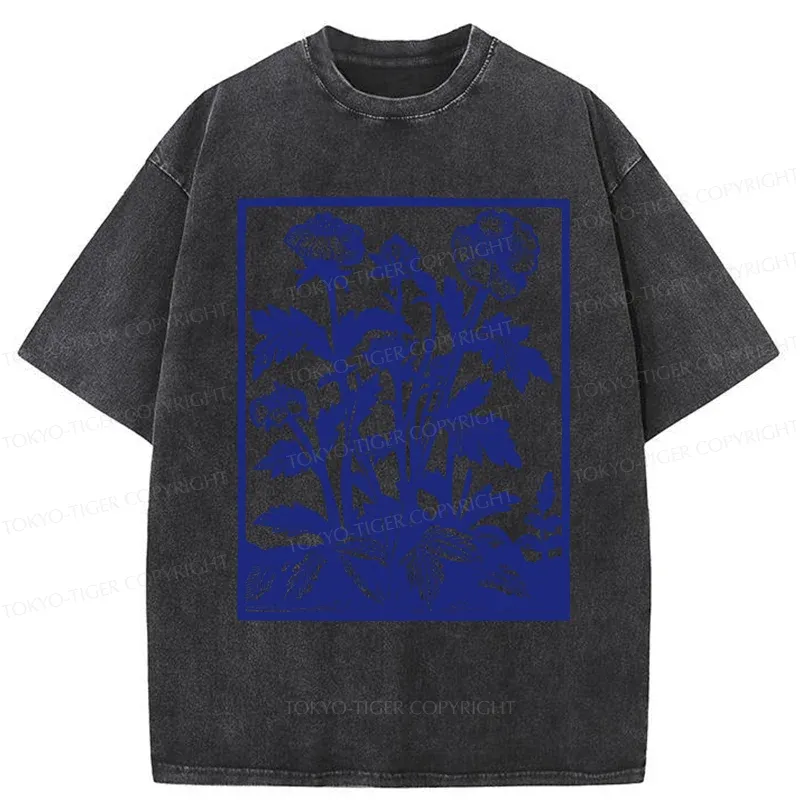 Tokyo-Tiger Vintage Japanese Plants Washed T-Shirt