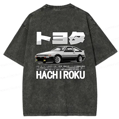Tokyo-Tiger Japanese Classic Car Retro Back Washed T-Shirt