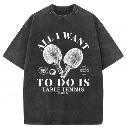Tokyo-Tiger Table Tennis Washed T-Shirt
