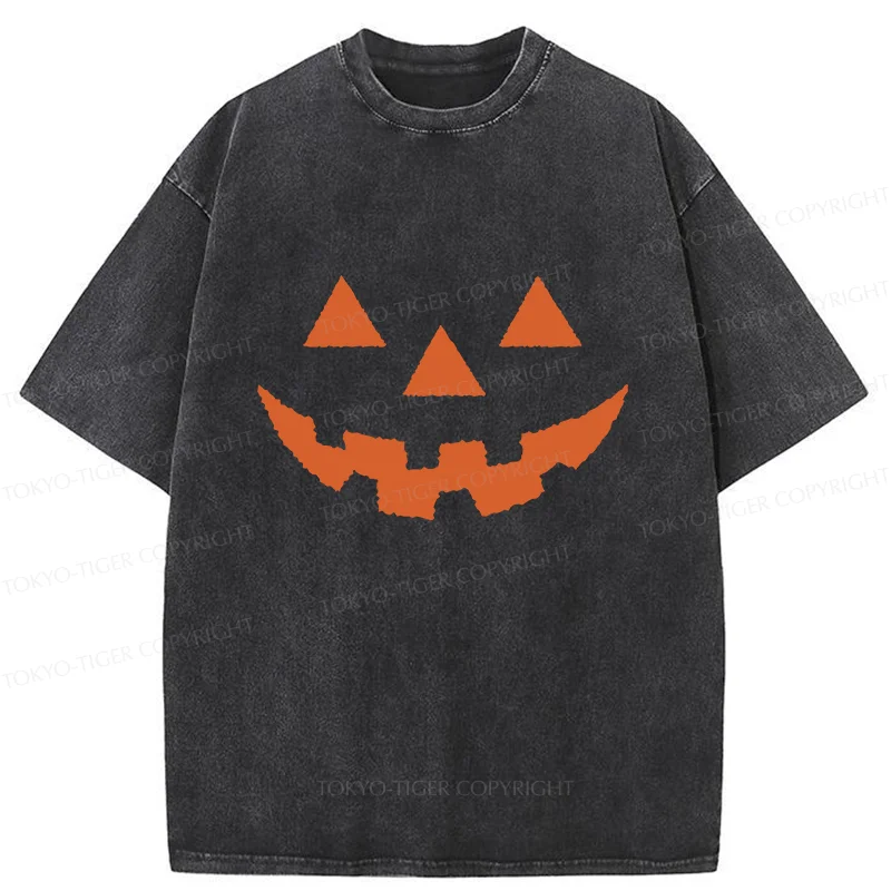 Tokyo-Tiger Pumpkin Horror Washed T-Shirt