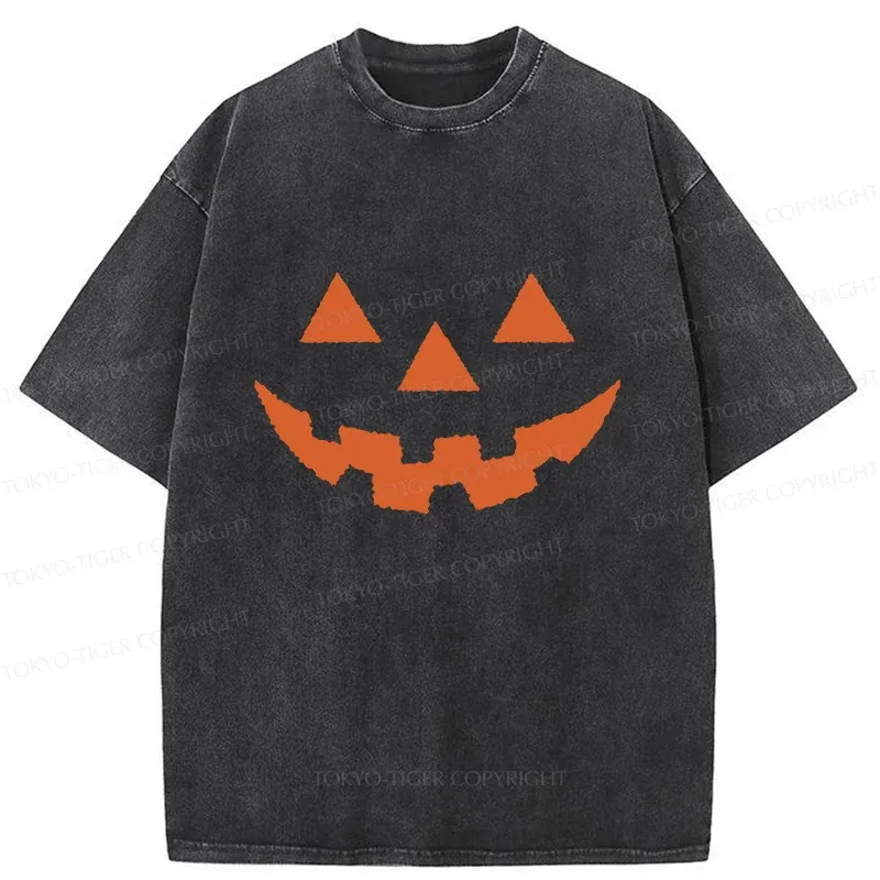Tokyo-Tiger Pumpkin Horror Washed T-Shirt