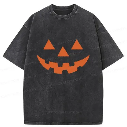 Tokyo-Tiger Pumpkin Horror Washed T-Shirt