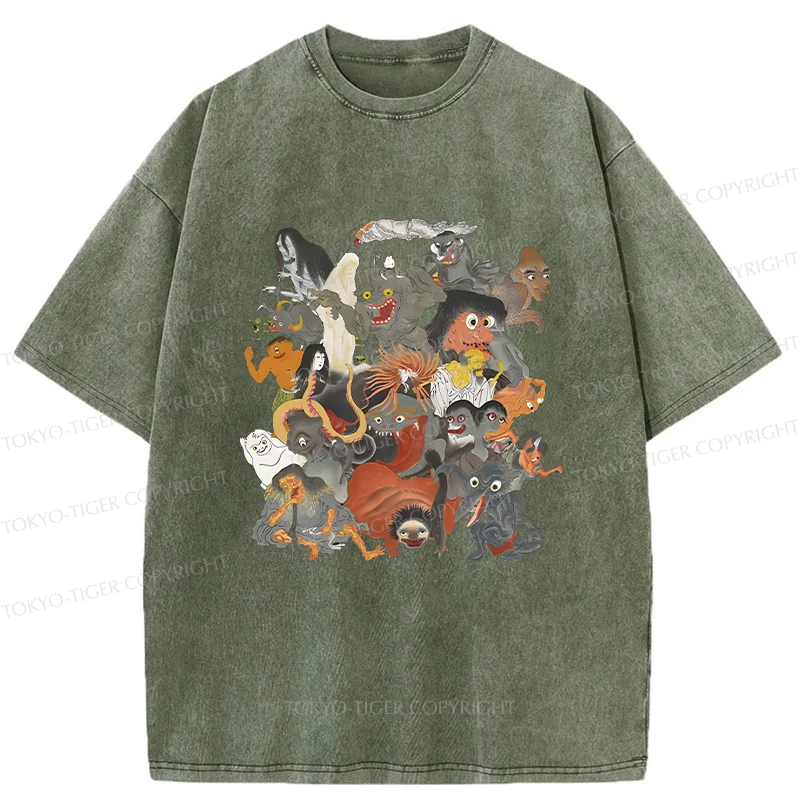 Tokyo-Tiger Famous Japanese Yoaki Washed T-Shirt