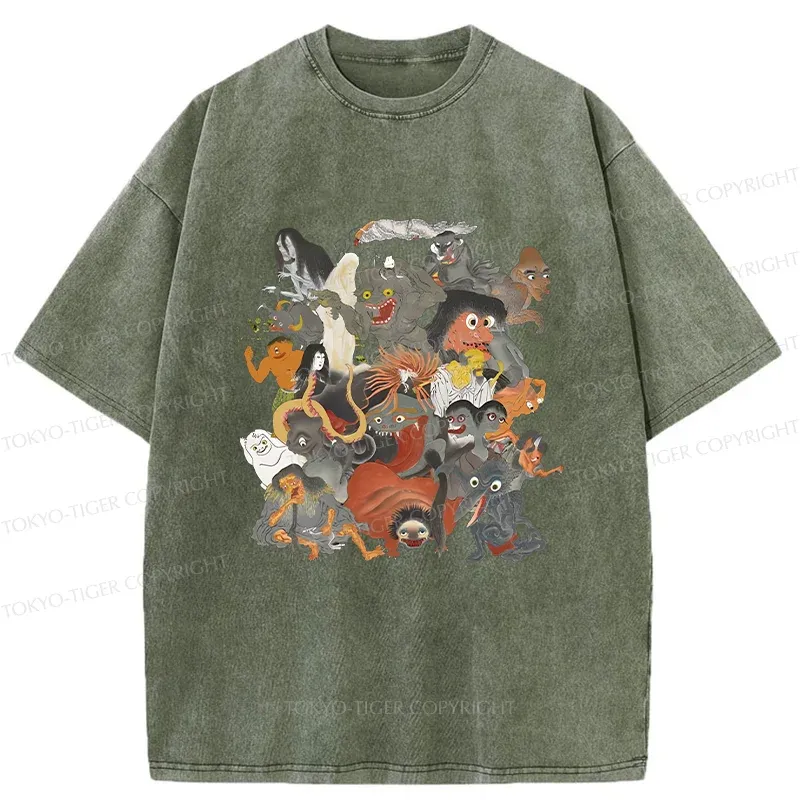 Tokyo-Tiger Famous Japanese Yoaki Washed T-Shirt