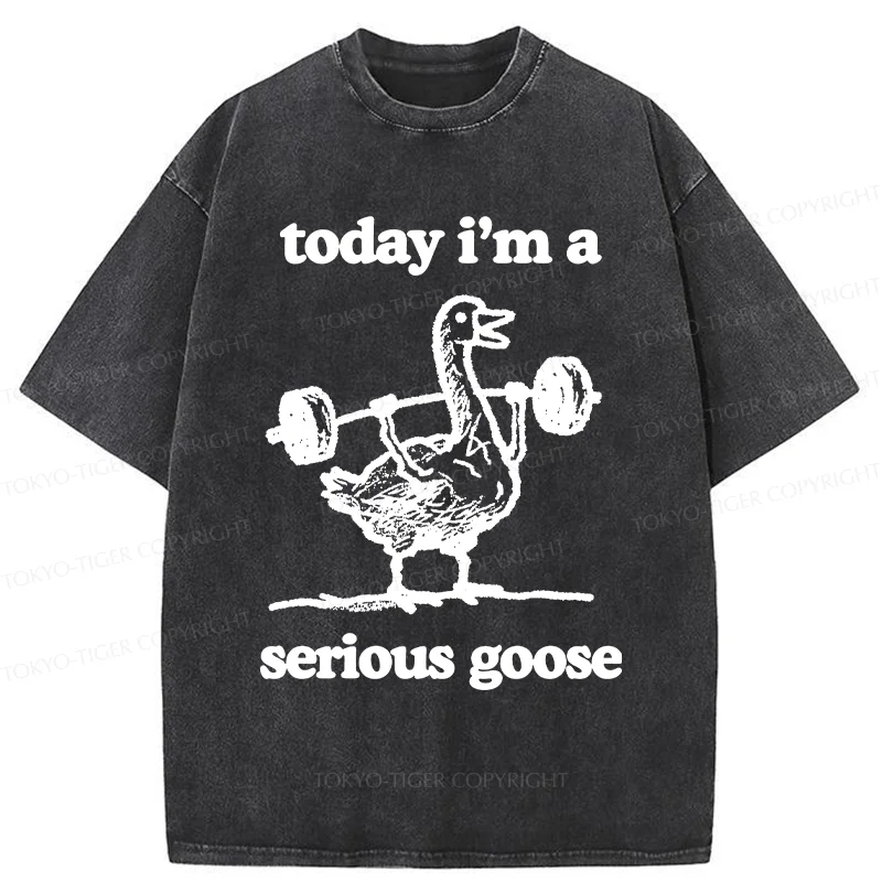 Tokyo-Tiger Fitness Goose Washed T-Shirt