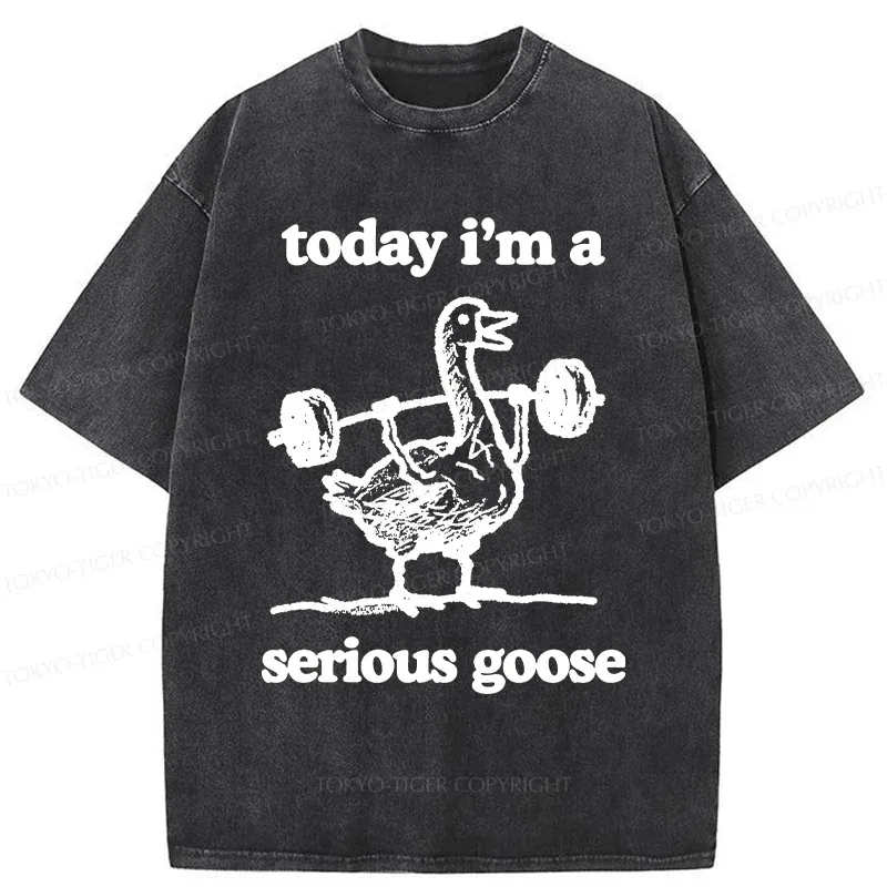 Tokyo-Tiger Fitness Goose Washed T-Shirt