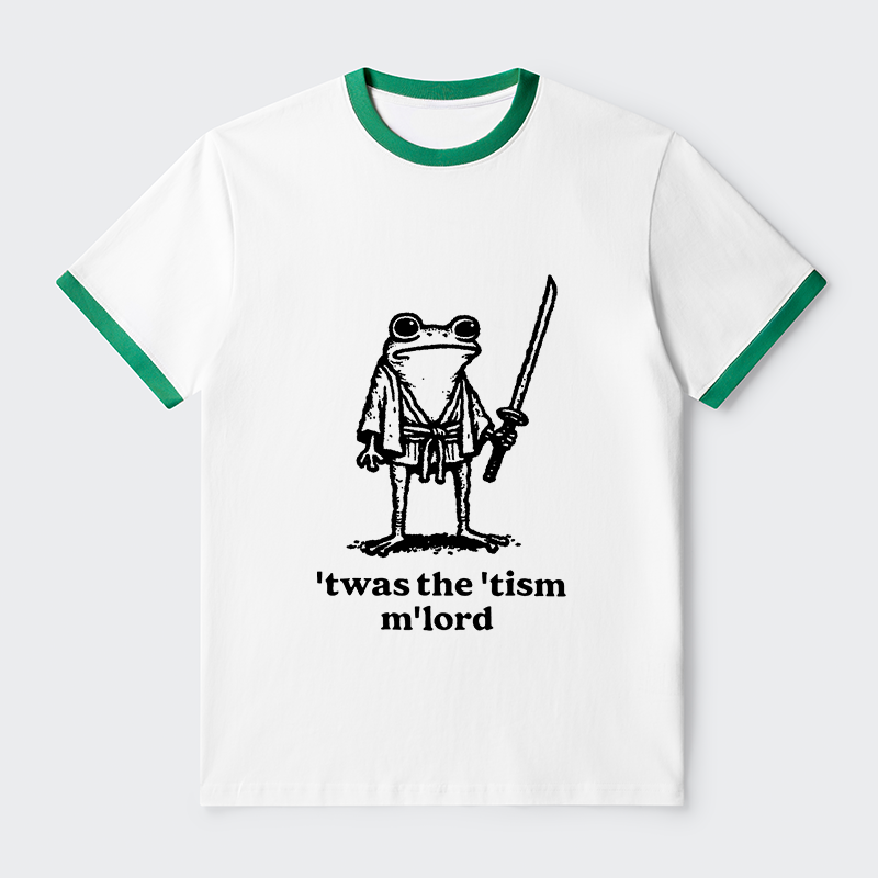 Tokyo-Tiger Focused Samurai Frog Contrast Trim T-Shirt