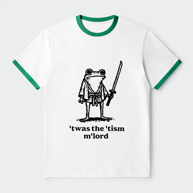 Tokyo-Tiger Focused Samurai Frog Contrast Trim T-Shirt