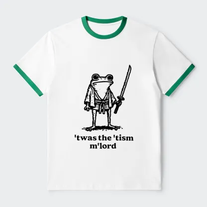 Tokyo-Tiger Focused Samurai Frog Contrast Trim T-Shirt