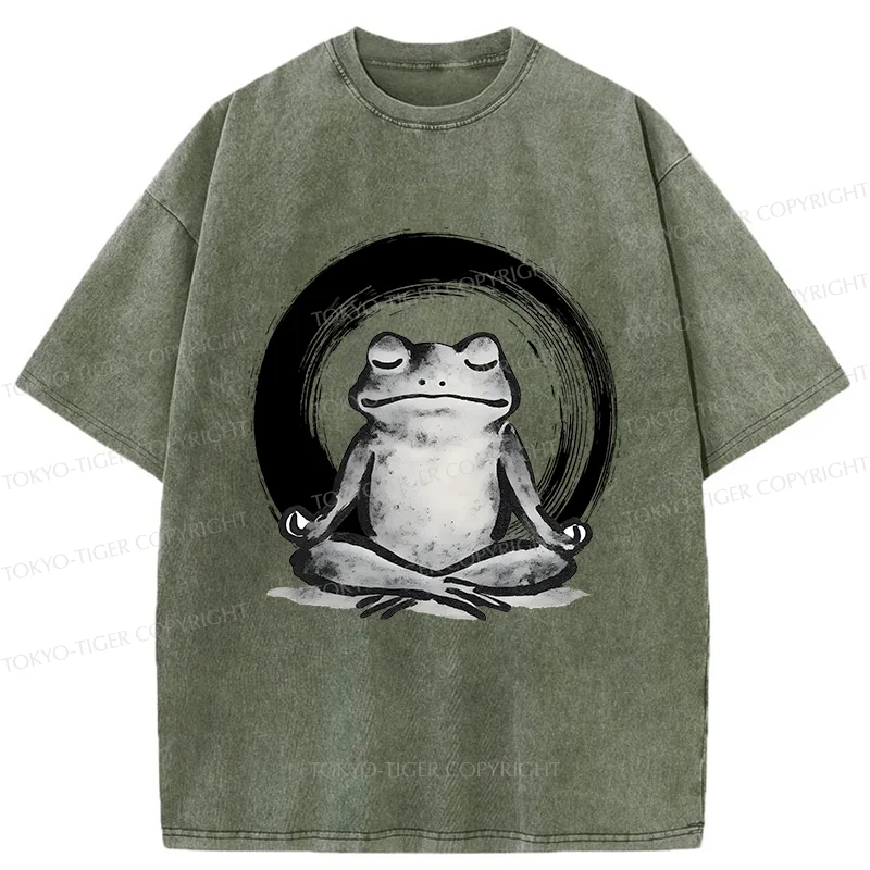 Tokyo-Tiger Zen Frog Washed T-Shirt