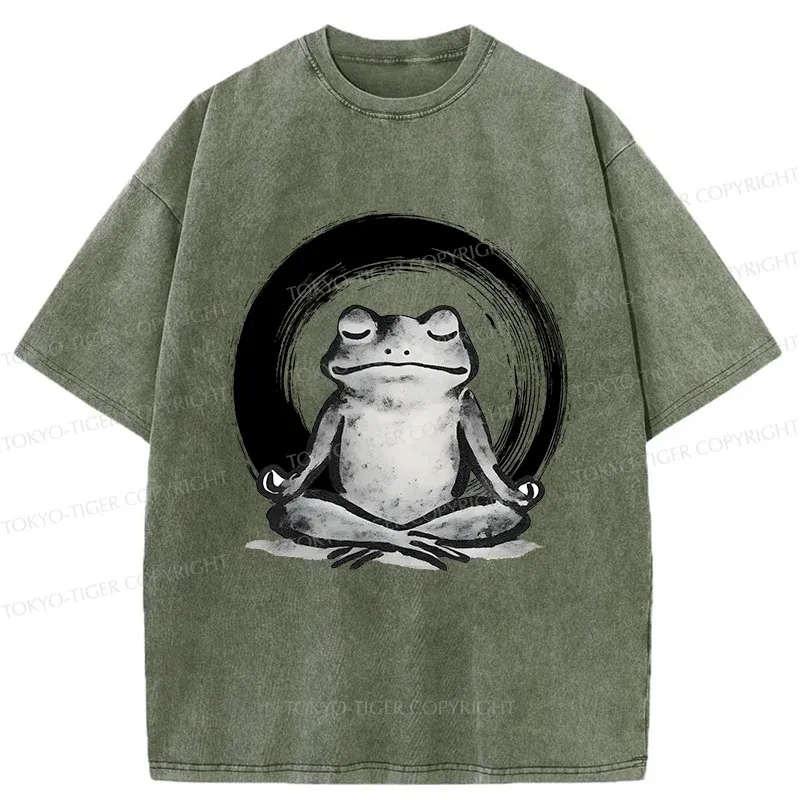 Tokyo-Tiger Zen Frog Washed T-Shirt