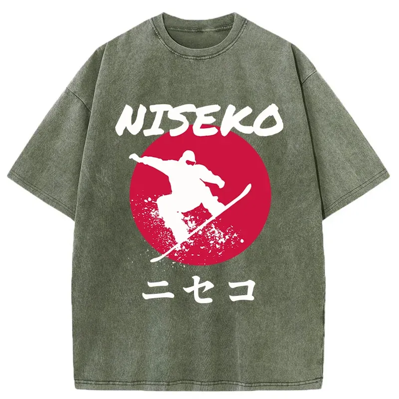 Tokyo-Tiger Niseko Snowboarding Washed T-Shirt