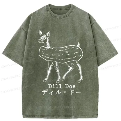 Tokyo-Tiger Cucumber Deer Washed T-Shirt