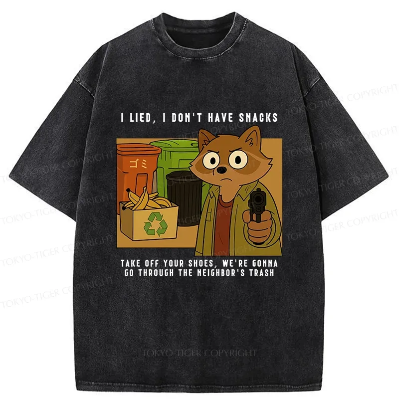 Tokyo-Tiger No Snacks Only Trash Hunting Washed T-Shirt