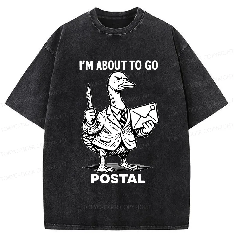 Tokyo-Tiger I'm About To Go Postal Washed T-Shirt