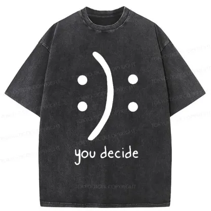 Tokyo-Tiger Laugh Or Sad Washed T-Shirt