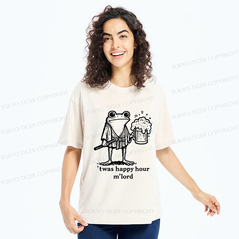 Tokyo-Tiger Happy Hour Frog Washed T-Shirt