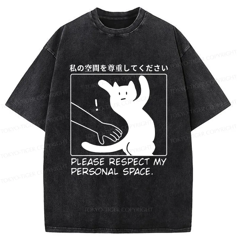 Tokyo-Tiger Please Respect My Personal Space Washed T-Shirt