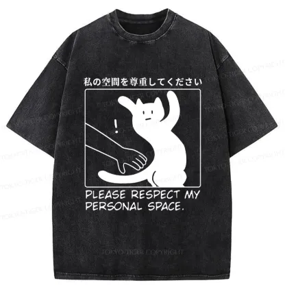 Tokyo-Tiger Please Respect My Personal Space Washed T-Shirt