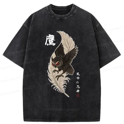Tokyo-Tiger Ninja In The Wind Washed T-Shirt