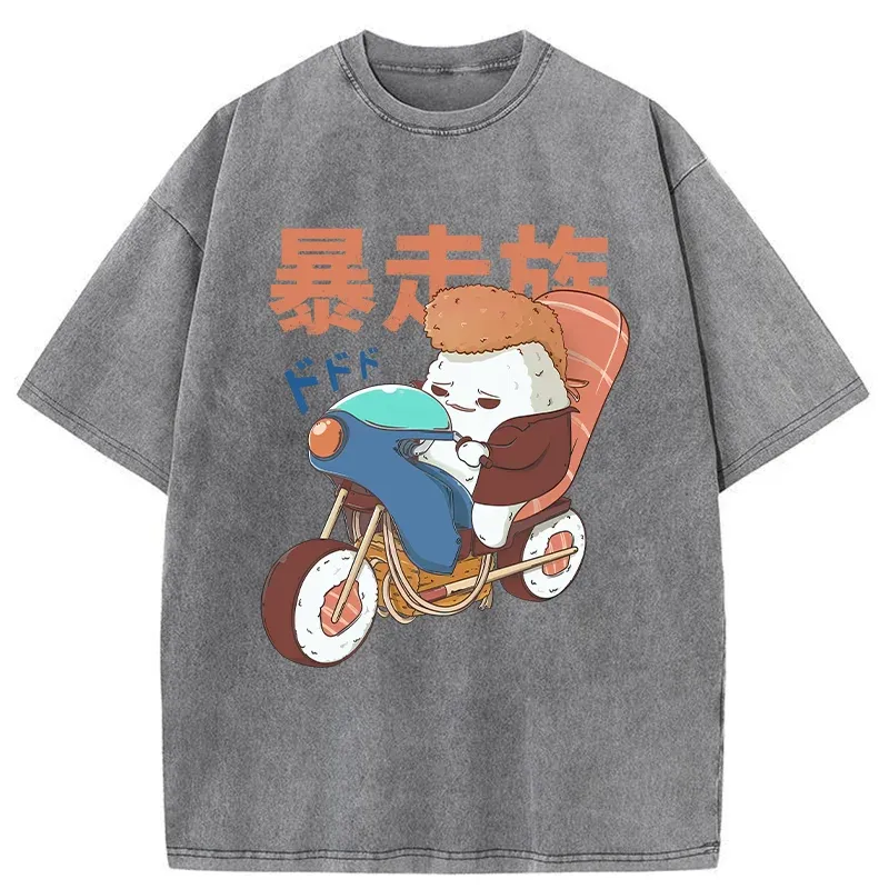 Tokyo-Tiger Motorcycle Gang Washed T-Shirt