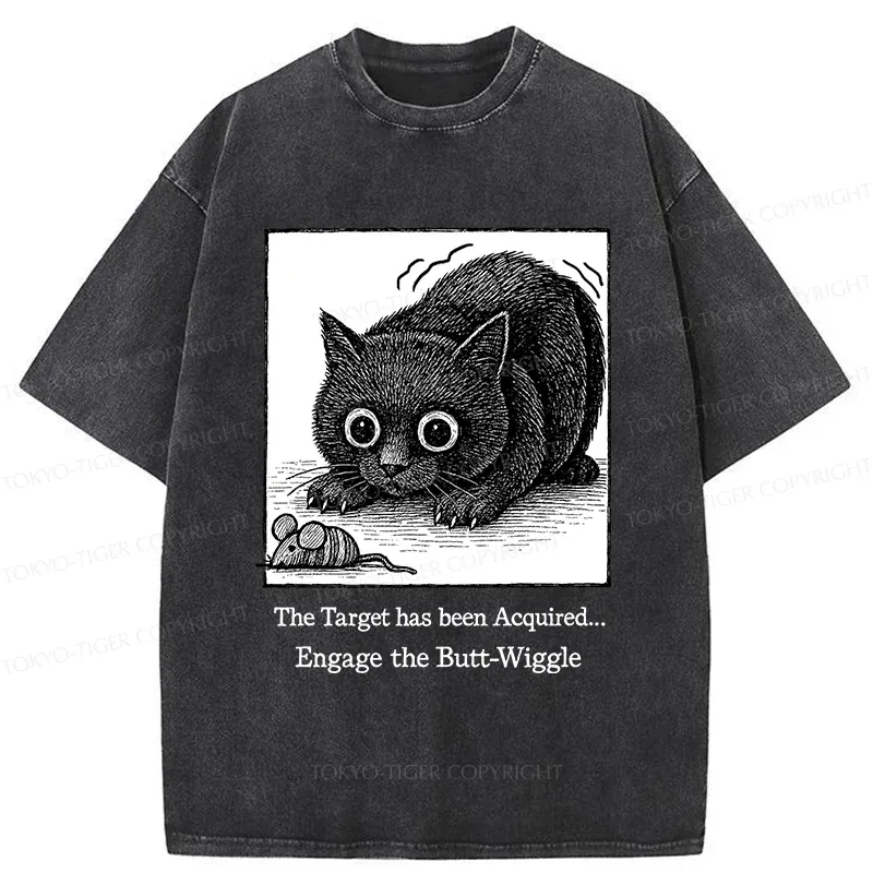 Tokyo-Tiger Swinging Cat Washed T-Shirt