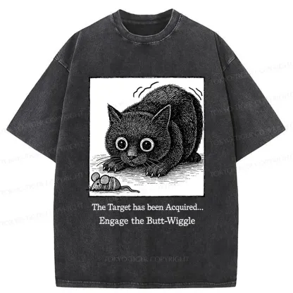 Tokyo-Tiger Swinging Cat Washed T-Shirt