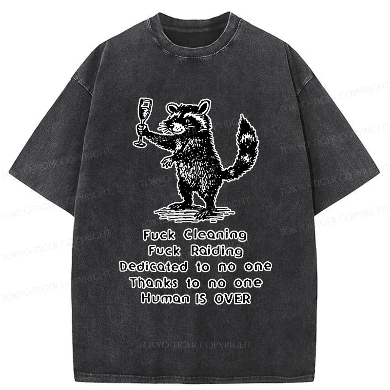 Tokyo-Tiger Rebellious Raccoon Washed T-Shirt