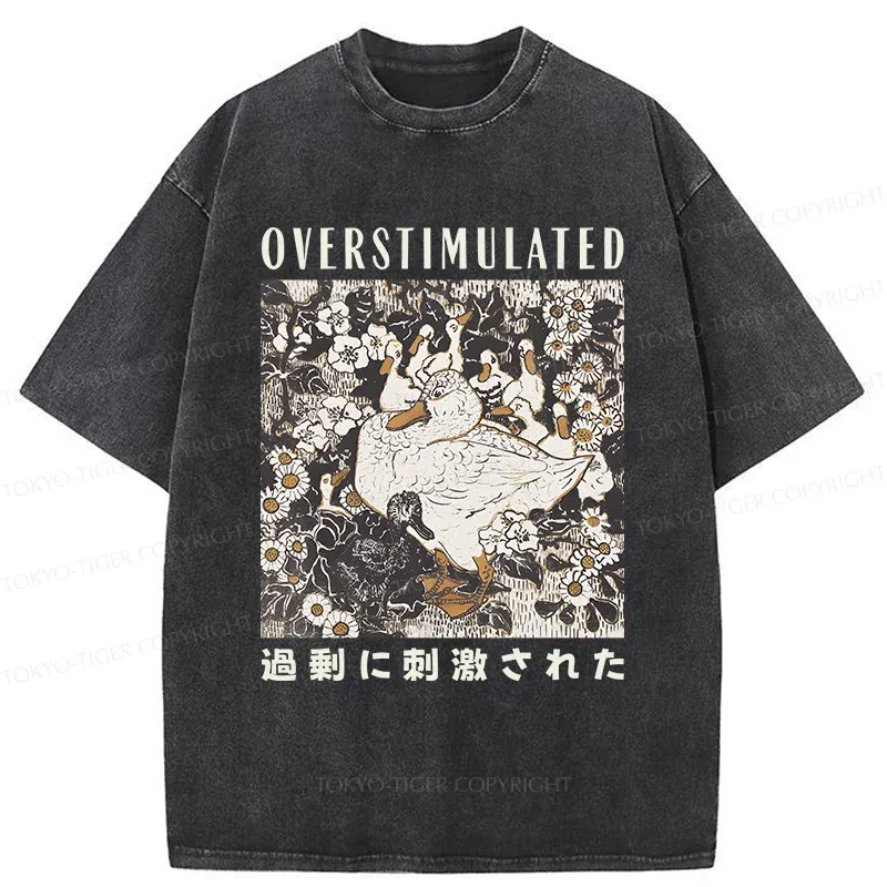 Tokyo-Tiger Overthinking Duck Washed T-Shirt