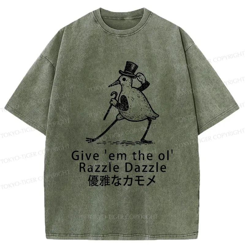 Tokyo-Tiger Gentleman Seagull Washed T-Shirt