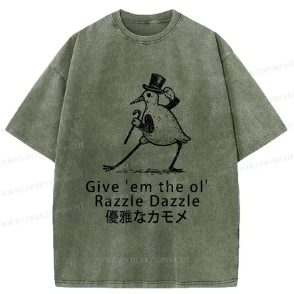 Tokyo-Tiger Gentleman Seagull Washed T-Shirt