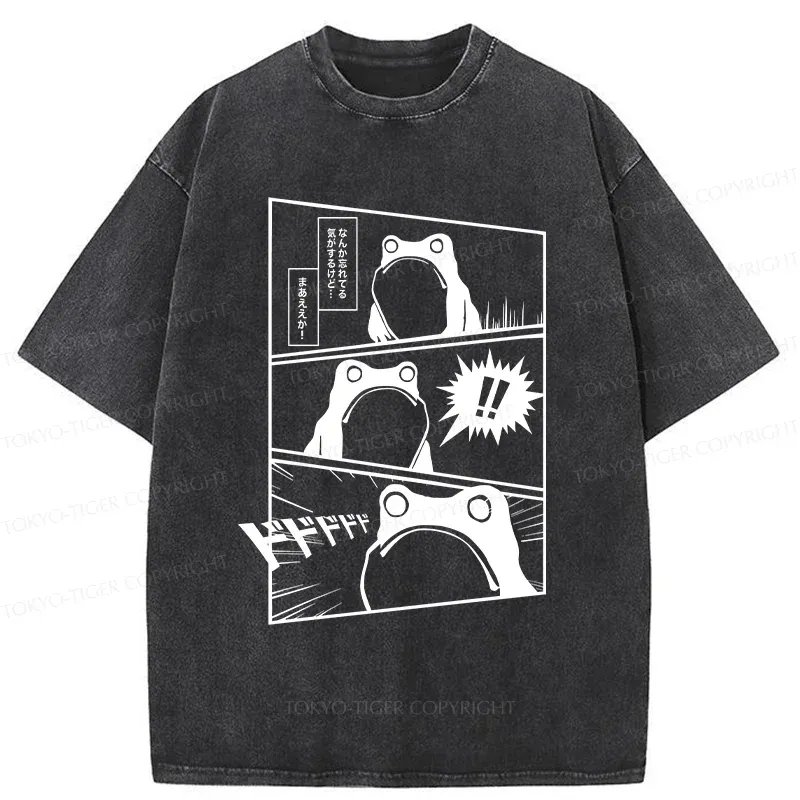 Tokyo-Tiger Shocked Frog Washed T-Shirt