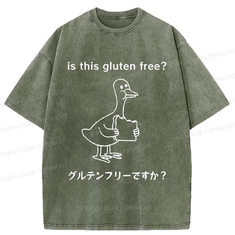 Tokyo-Tiger Avoid Gluten Product Washed T-Shirt