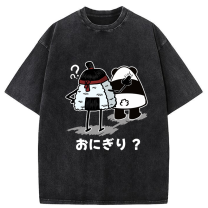 Tokyo-Tiger Are You A Rice Ball Washed T-Shirt