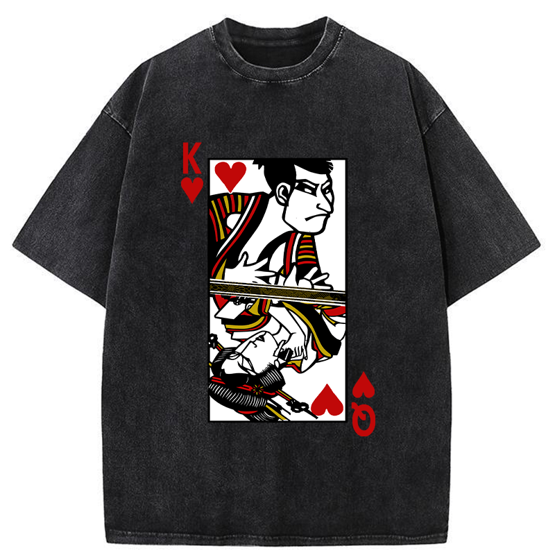 Tokyo-Tiger Japanese Poker Geisha Washed T-Shirt