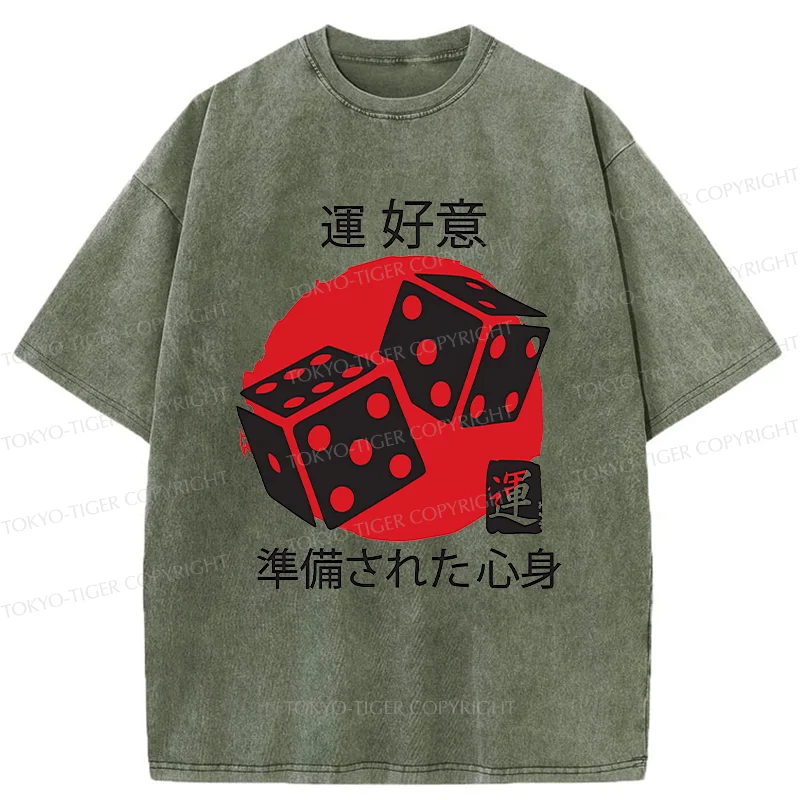 Tokyo-Tiger Lucky Sieve Washed T-Shirt