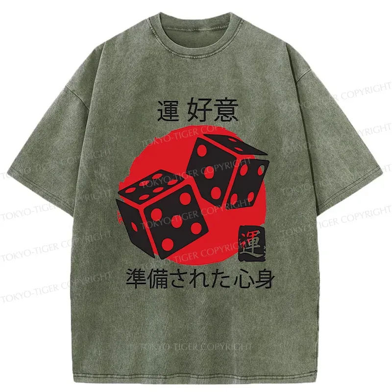 Tokyo-Tiger Lucky Sieve Washed T-Shirt
