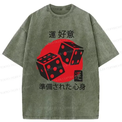 Tokyo-Tiger Lucky Sieve Washed T-Shirt