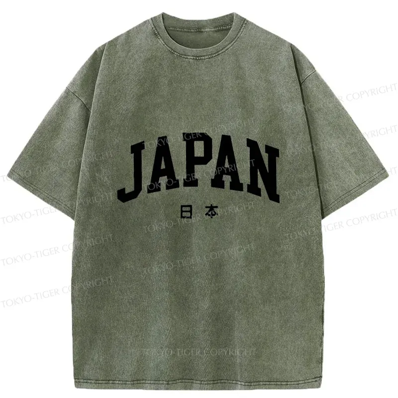 Tokyo-Tiger Simple Japan Washed T-Shirt