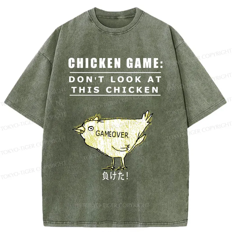 Tokyo-Tiger Don't Watch The Chicken Game Washed T-Shirt