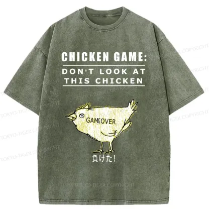Tokyo-Tiger Don't Watch The Chicken Game Washed T-Shirt