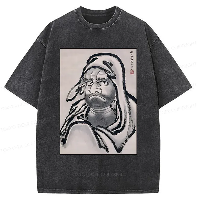 Tokyo-Tiger Retro Portrait Washed T-Shirt