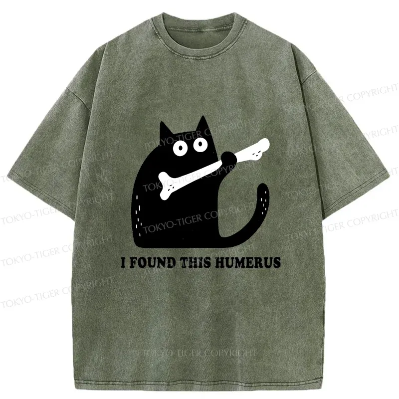 Tokyo-Tiger Cat Found This Humerus Washed T-Shirt