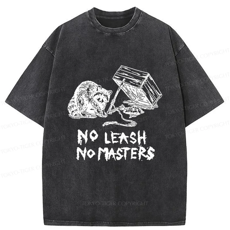 Tokyo-Tiger Raccoon Waiting For Prey Washed T-Shirt